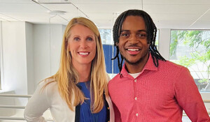 Tobias Polk with internship supervisor